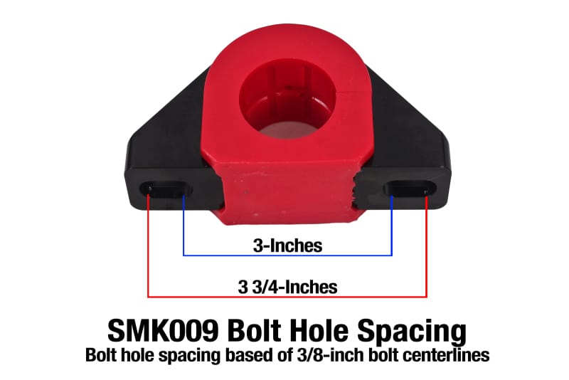 BMR Suspension — Sway Bar Mount, Billet Alum Mount, 1.25 Inch Poly Bushings