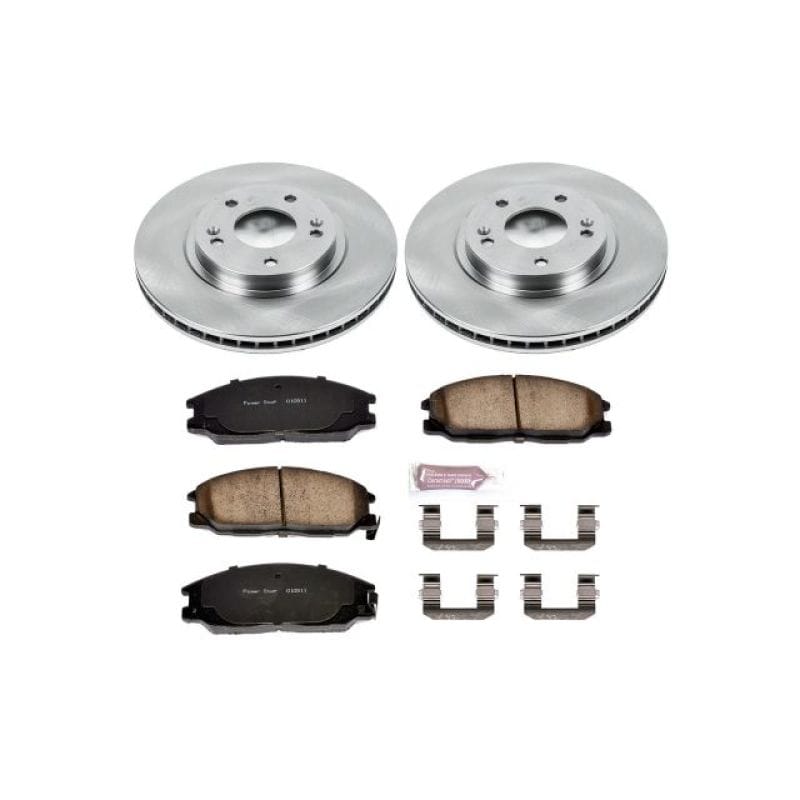 PowerStop — OE Stock Replacement Low-Dust Ceramic Brake Pad and Rotor Kit
