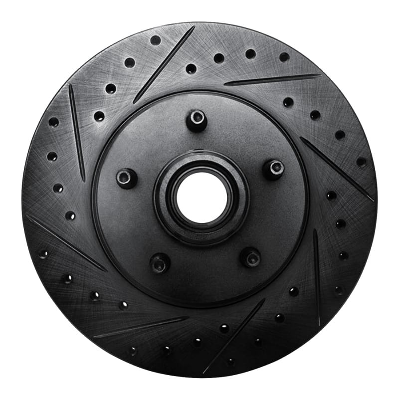 R1 Concepts — R1 Concepts Brake Rotor Drilled and Slotted Black