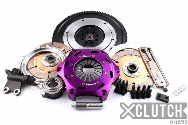 XCLUTCH — Clutch Kit Inc Chromoly Flywheel; 7  1/4" Twin Solid Ceramic Clutch Discs