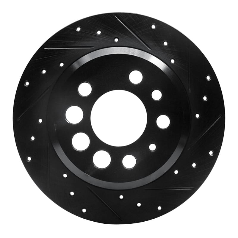 R1 Concepts — R1 Concepts Brake Rotor Drilled and Slotted Black