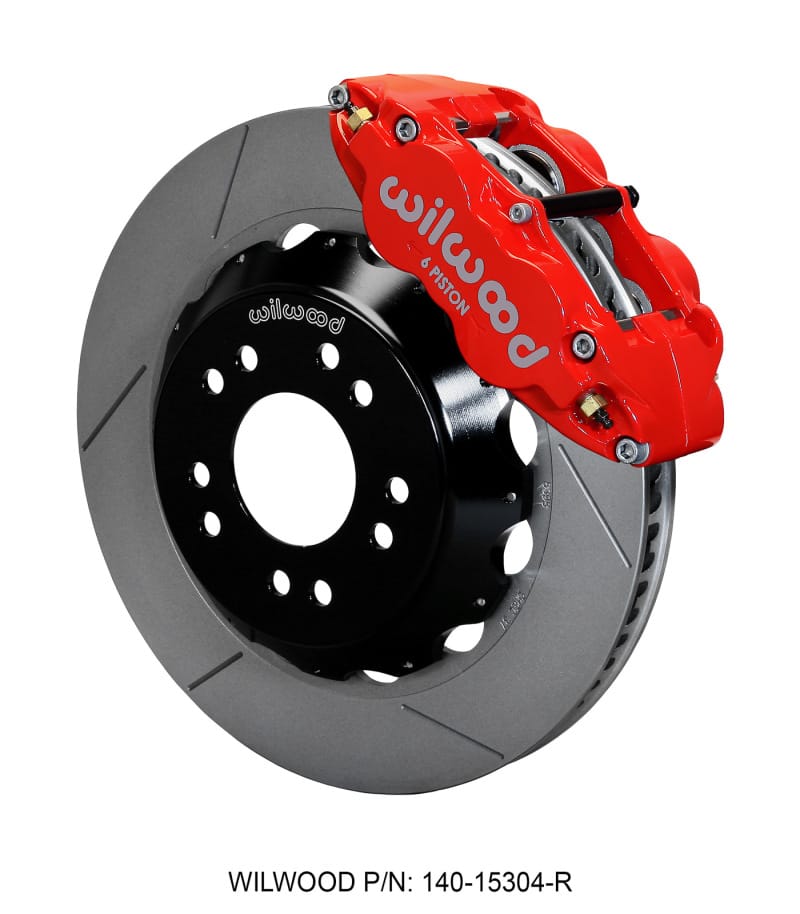 Wilwood — KIT,FRONT,WWE C10 ALUM PRO SPINDLE FNSL6R,14.00 ROTOR,RED