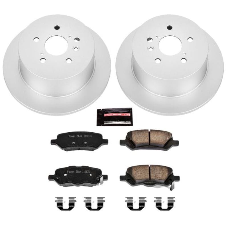 PowerStop — Genuine Geomet Coated Rotor and Low-Dust Ceramic Brake Pad Kit