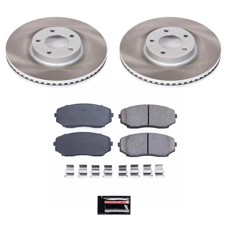 PowerStop — Semi-Coated Rotor and Low-Dust Ceramic Brake Pad Kit