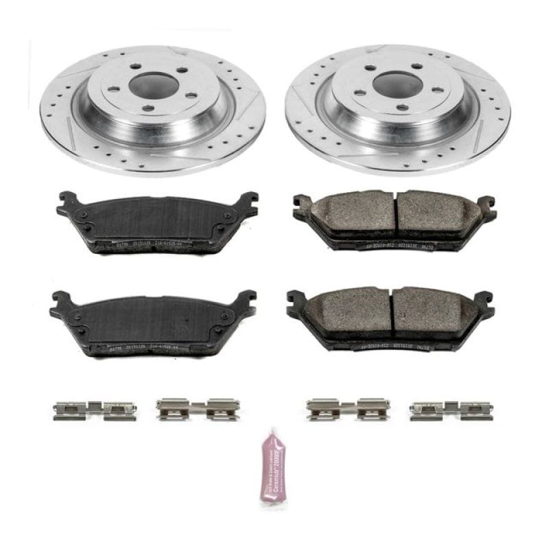 PowerStop — Z23 Daily Driver Carbon-Fiber Ceramic Brake Pad and Drilled & Slotted Rotor Kit