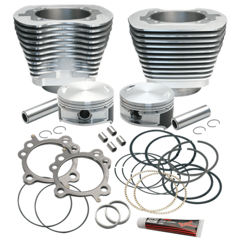S&S Cycle — S&S Cycle 99-16 BT Replacement 3-7/8in Bore Cylinder & Piston Kit For S&S 106in Stroker Kit - Silver