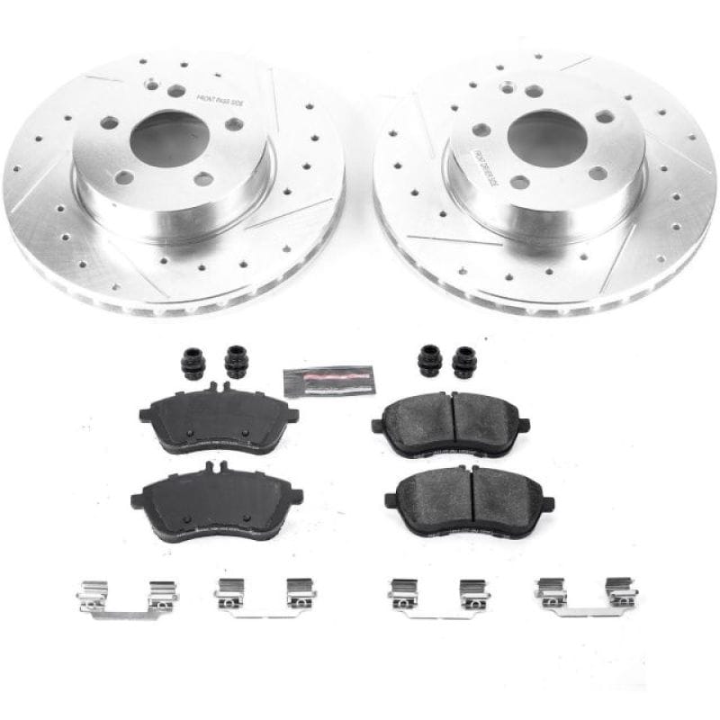PowerStop — Z23 Daily Driver Carbon-Fiber Ceramic Brake Pad and Drilled & Slotted Rotor Kit