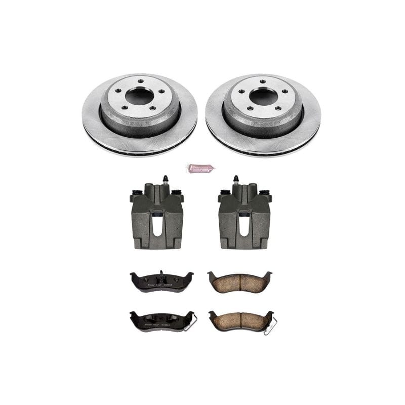 PowerStop — OE Stock Replacement Low-Dust Ceramic Brake Pad, Rotor and Caliper Kit