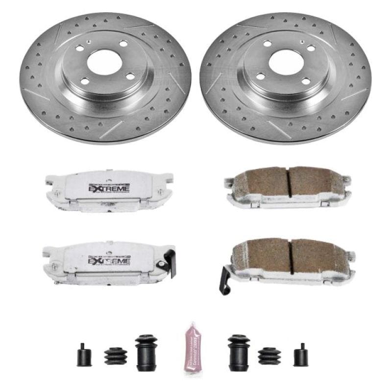 PowerStop — Z26 Street Performance Ceramic Brake Pad and Drilled & Slotted Rotor Kit