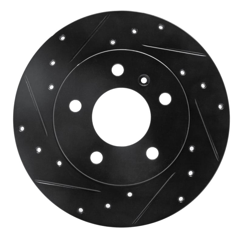 R1 Concepts — R1 Concepts Brake Rotor Drilled and Slotted Black