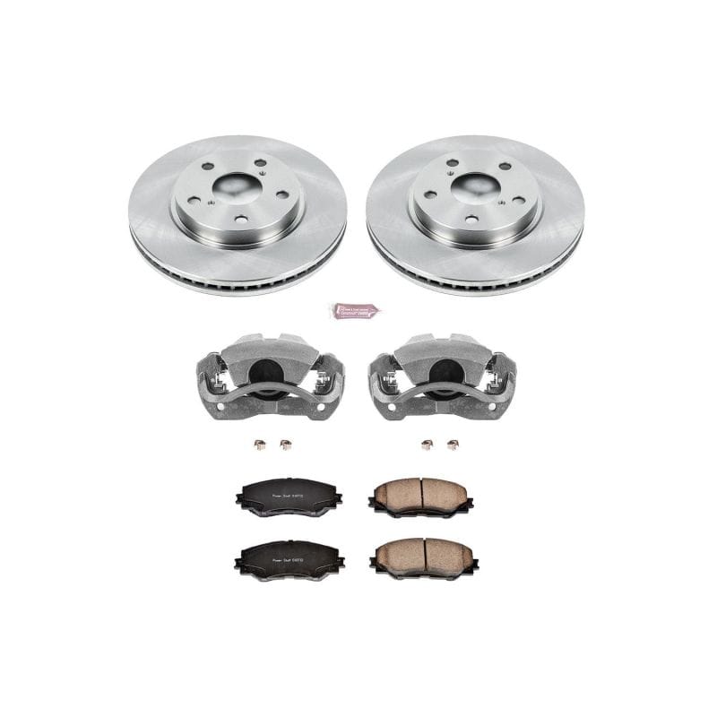 PowerStop — OE Stock Replacement Low-Dust Ceramic Brake Pad, Rotor and Caliper Kit
