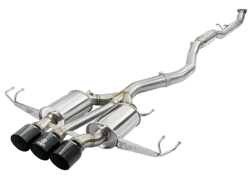 aFe — Takeda 3 IN 304 Stainless Steel Cat-Back Exhaust System w/ Black Tips