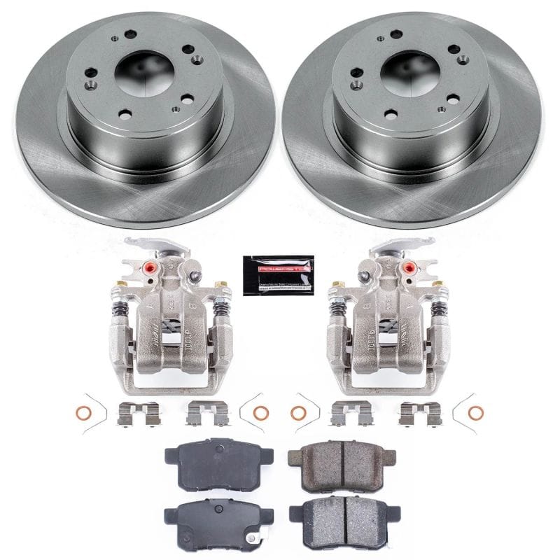 PowerStop — OE Stock Replacement Low-Dust Ceramic Brake Pad, Rotor and Caliper Kit
