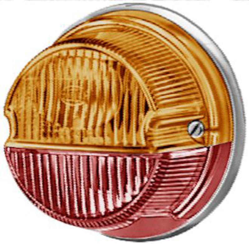 Hella — 1259 Amber/Red Turn/Tail Lamp with Chrome Base