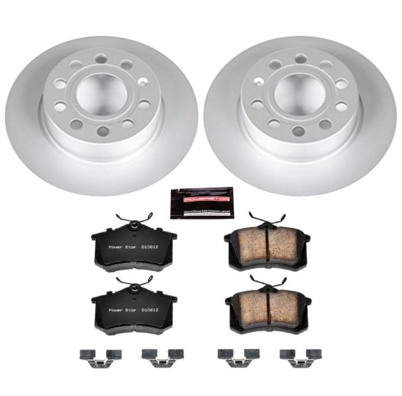 PowerStop — Genuine Geomet Coated Rotor and Carbon-Fiber Ceramic Brake Pad Kit