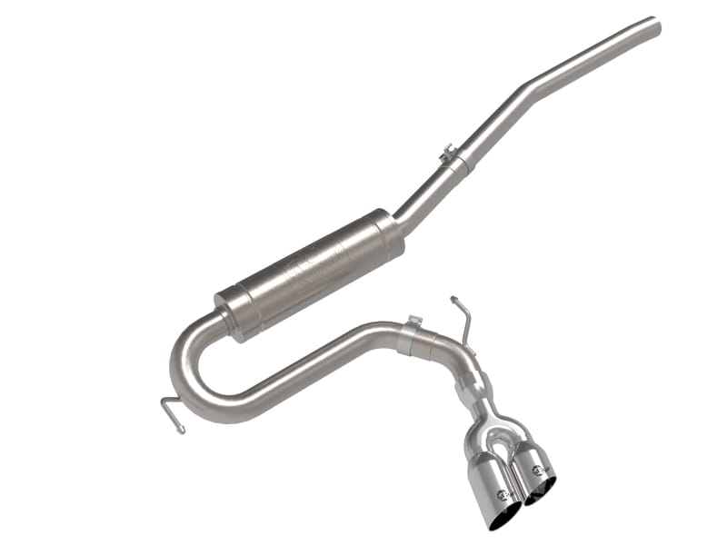 aFe — Rebel Series 2-1/2 IN 304 Stainless Steel Cat-Back Exhaust w/ Polished Tip
