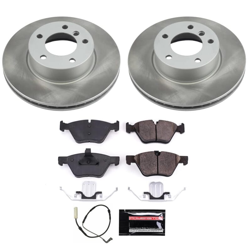PowerStop — Semi-Coated Rotor and Low-Dust Ceramic Brake Pad Kit