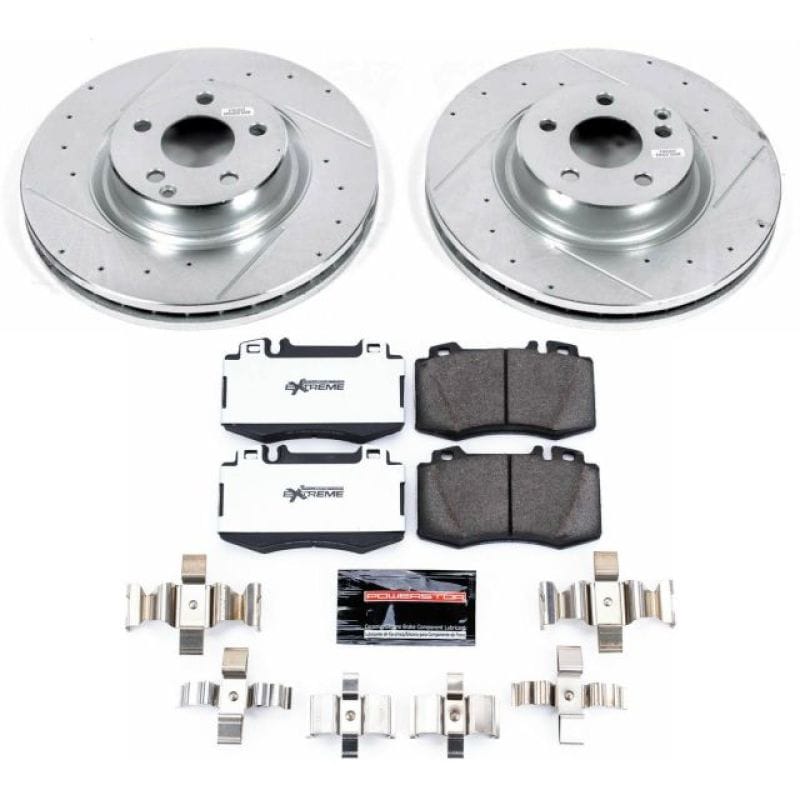 PowerStop — Z26 Street Performance Ceramic Brake Pad and Drilled & Slotted Rotor Kit
