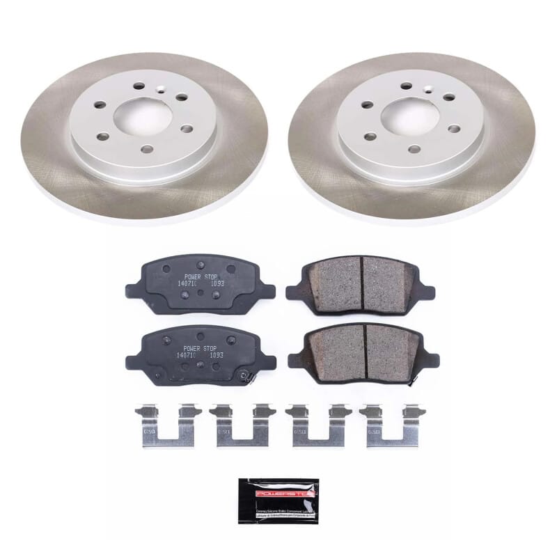 PowerStop — Semi-Coated Rotor and Low-Dust Ceramic Brake Pad Kit
