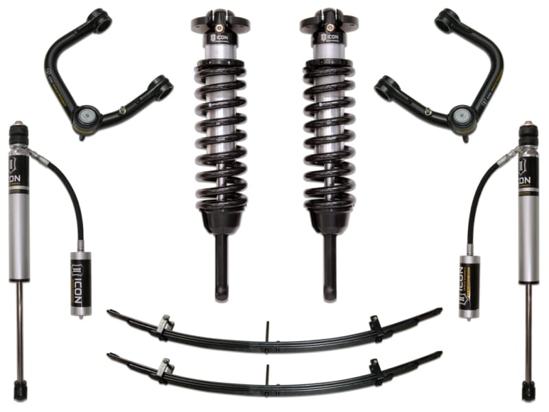 ICON — 05-15 TACOMA 0-3.5"/ 16-UP 0-2.75" STAGE 3 SUSPENSION SYSTEM W TUBULAR UCA
05-15 TACOMA 0-3.5"/16-23 0-2.75" STAGE 3 SUSPENSION SYSTEM W TUBULAR UCA