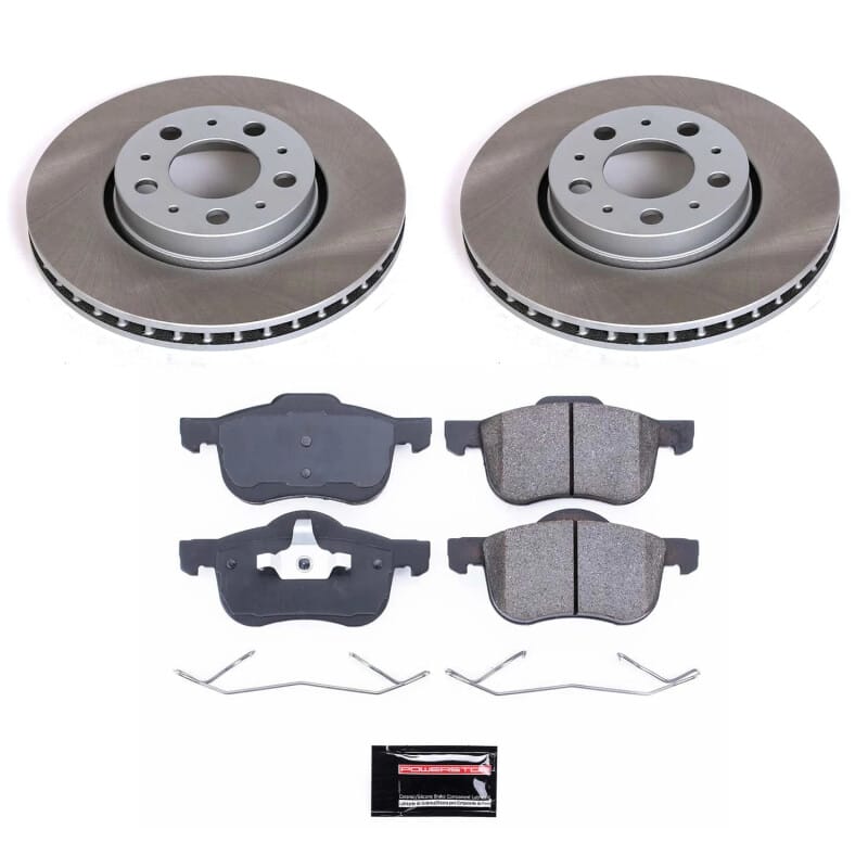 PowerStop — Semi-Coated Rotor and Low-Dust Ceramic Brake Pad Kit