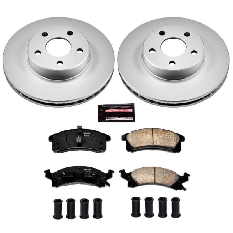 PowerStop — Genuine Geomet Coated Rotor and Low-Dust Ceramic Brake Pad Kit