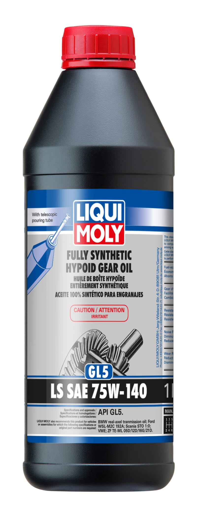 LIQUI MOLY — Fully Synthetic Hypoid Gear Oil (GL5) LS SAE 75W-140
