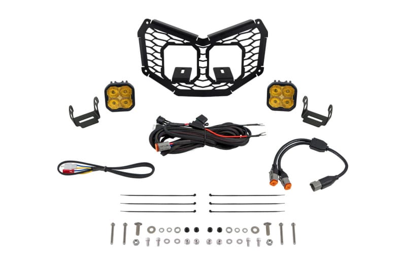 Diode Dynamics — Diode Dynamics 17-24 Can-Am Maverick X3 Stage Series LED Grille Kit - Pro Yellow Fog