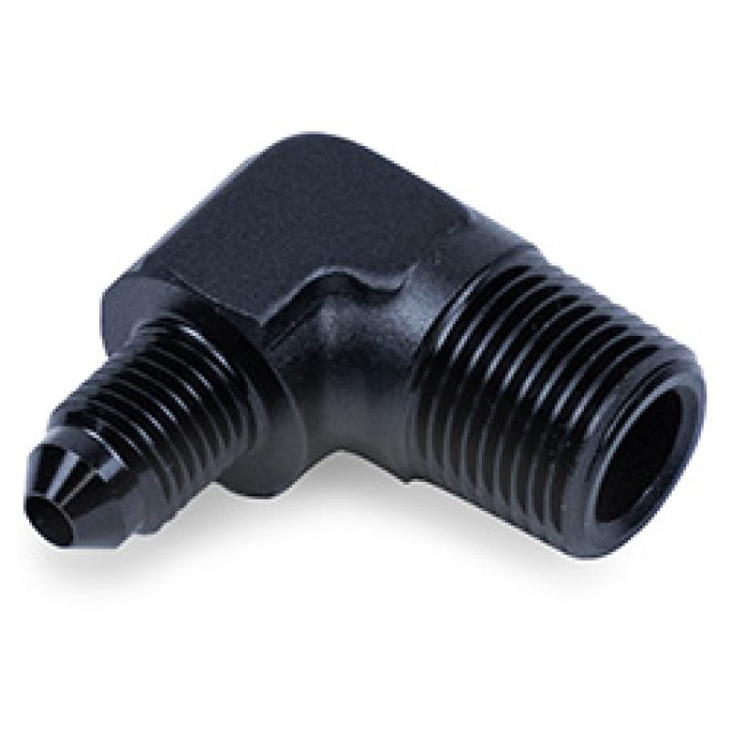 Snow Performance — 3/8" NPT to 4AN Elbow Water Methanol Fitting (Black)