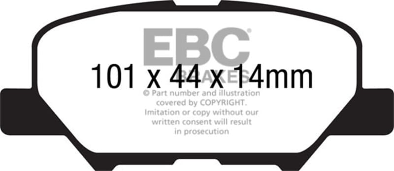 EBC — EBC 14+ Mazda 3 2.0 (Mexico Build) Yellowstuff Rear Brake Pads
Disc Brake Pad