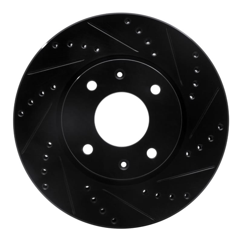 R1 Concepts — R1 Concepts Brake Rotor Drilled and Slotted Black