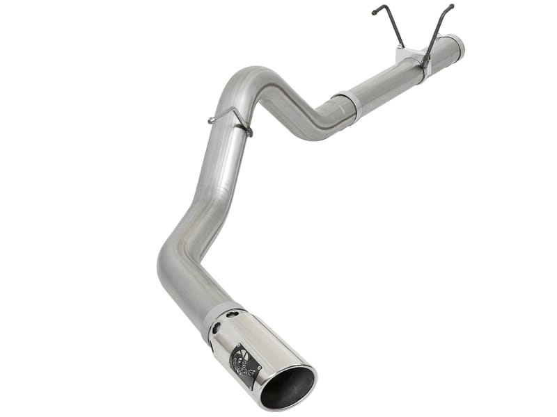 aFe — Large Bore-HD 4 IN 409 Stainless Steel DPF-Back Exhaust System w/ Polished Tip