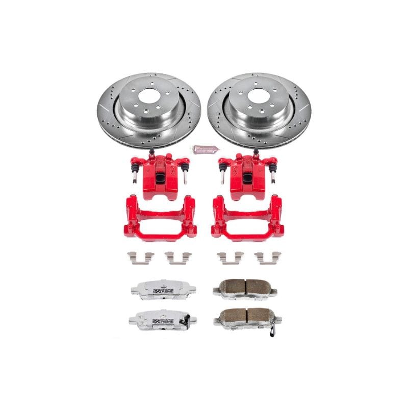 PowerStop — Z26 Street Performance Ceramic Brake Pad, Drilled Slotted Rotor, and Caliper Kit