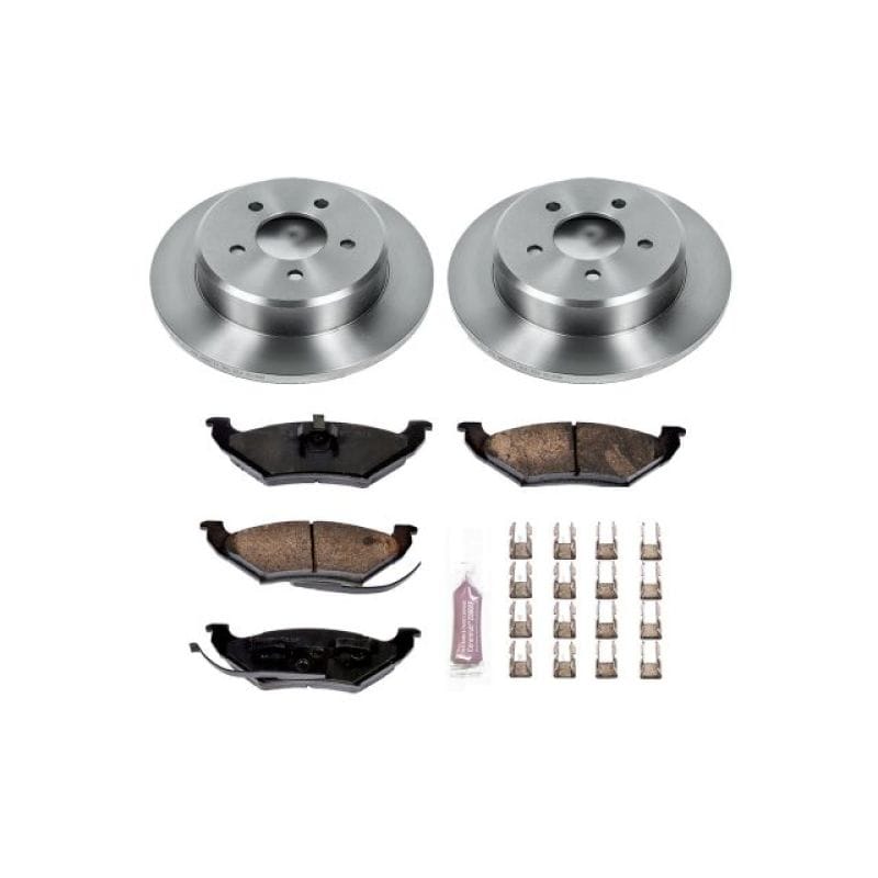 PowerStop — OE Stock Replacement Low-Dust Ceramic Brake Pad and Rotor Kit