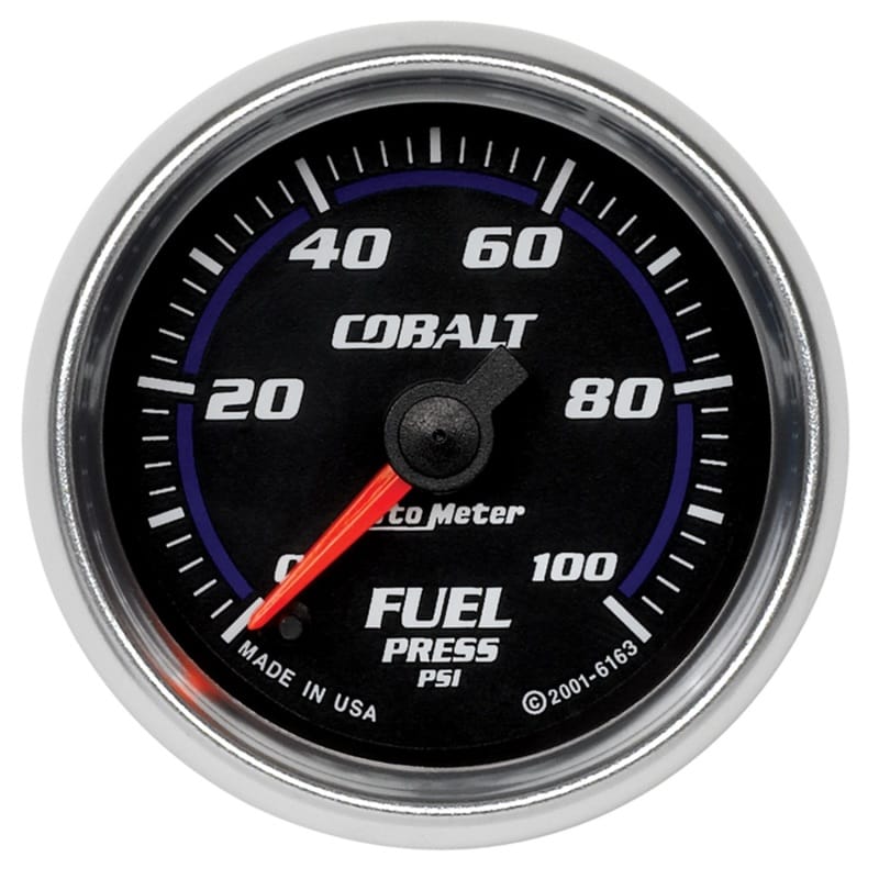 AutoMeter — GAUGE, FUEL PRESSURE, 2 1/16", 100PSI, DIGITAL STEPPER MOTOR, COBALT