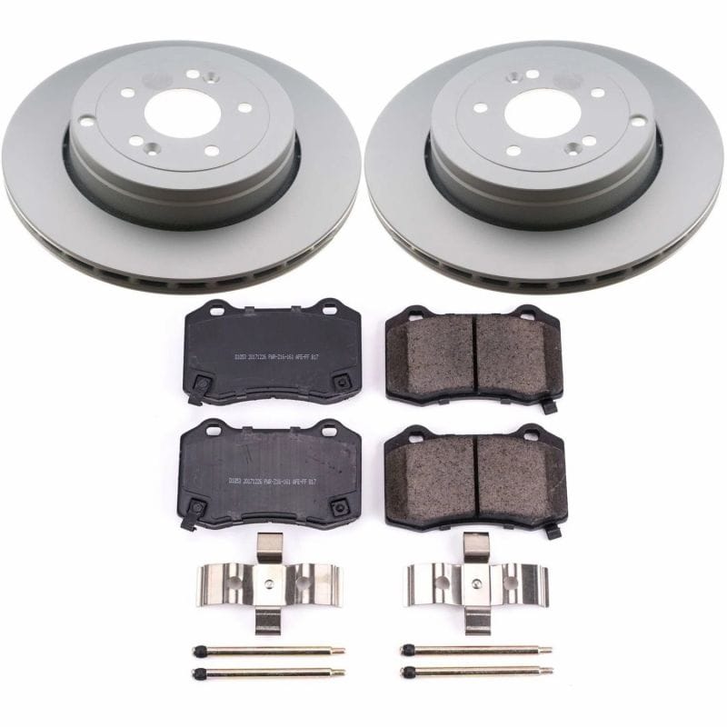 PowerStop — Genuine Geomet Coated Rotor and Low-Dust Ceramic Brake Pad Kit