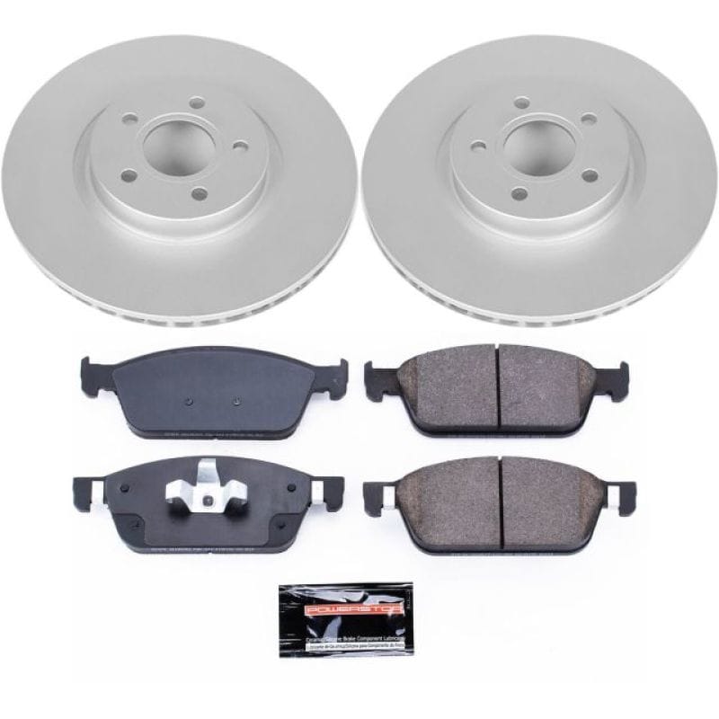 PowerStop — Genuine Geomet Coated Rotor and Carbon-Fiber Ceramic Brake Pad Kit