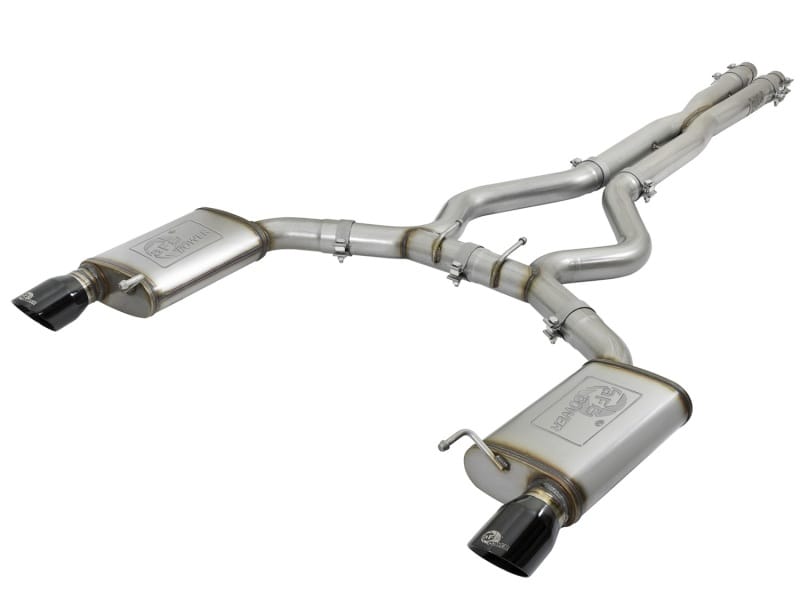 aFe — MACH Force-Xp 3 IN 304 Stainless Steel Cat-Back Exhaust System w/Black Tip