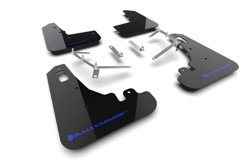 Rally Armor — Black Mud Flap/Blue Logo