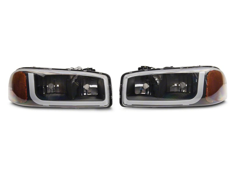 Raxiom — Raxiom 99-06 GMC Sierra 1500 Axial Series Headlights w/ LED Bar- Blk Housing (Clear Lens)
Headlights
