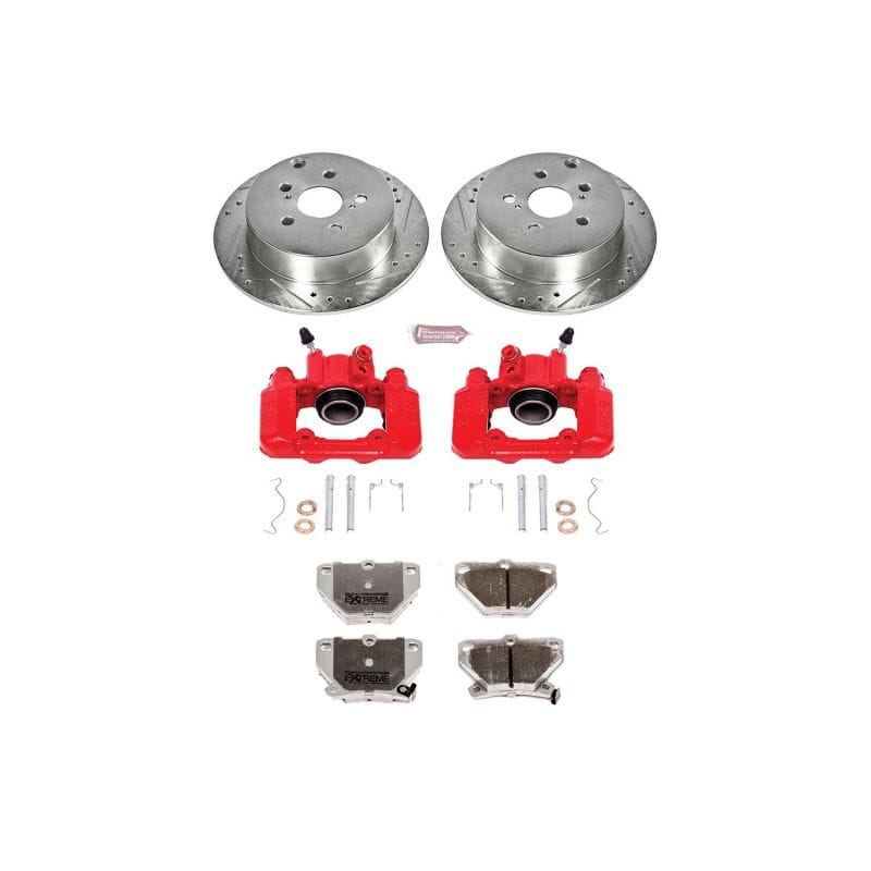 PowerStop — Z26 Street Performance Ceramic Brake Pad, Drilled Slotted Rotor, and Caliper Kit