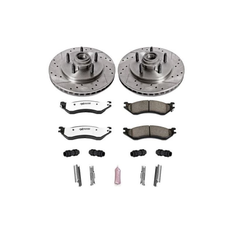 PowerStop — Z36 Truck and SUV Carbon-Fiber Ceramic Brake Pad and Drilled & Slotted Rotor Kit