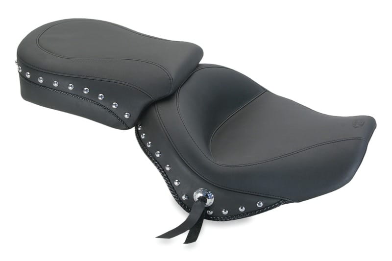 Mustang Motorcycle — Mustang 10-18 Triumph Thunderbird, Thunderbird Storm Std. Touring 2PC Seat w/Studs - Black