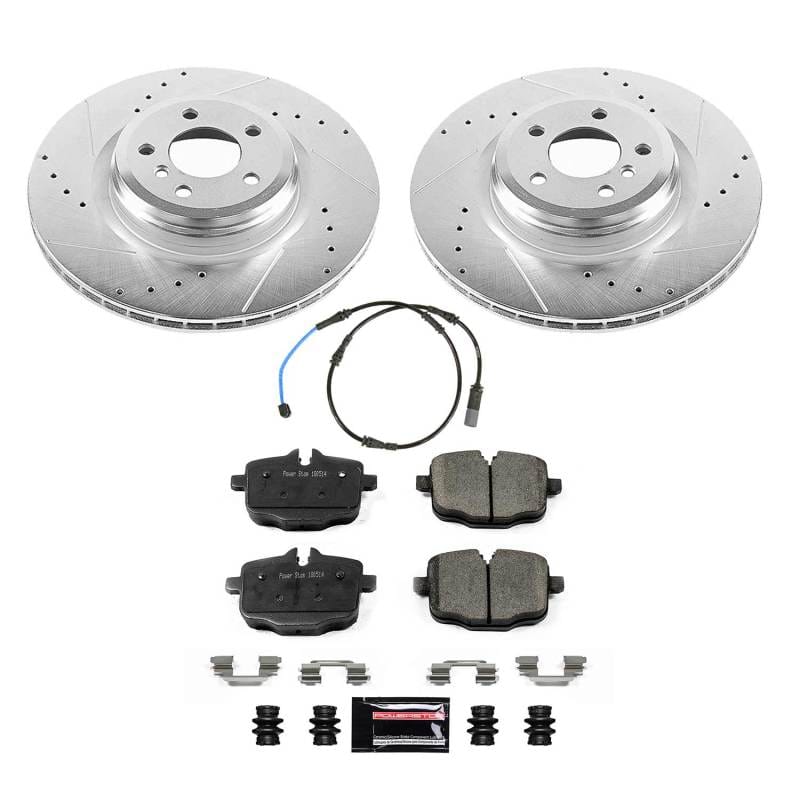 PowerStop — Z23 Daily Driver Carbon-Fiber Ceramic Brake Pad and Drilled & Slotted Rotor Kit