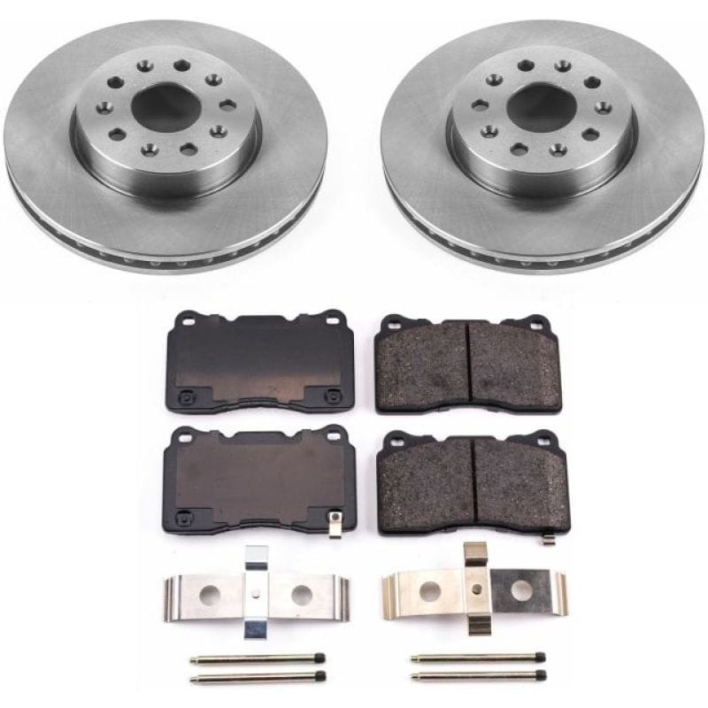 PowerStop — OE Stock Replacement Low-Dust Ceramic Brake Pad and Rotor Kit