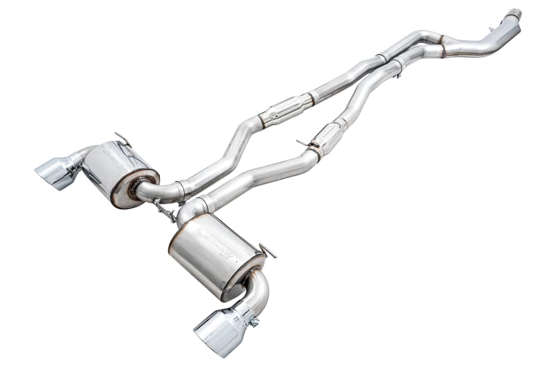 AWE Tuning — AWE Resonated Touring Edition for A90 Supra - 5" Chrome Tips