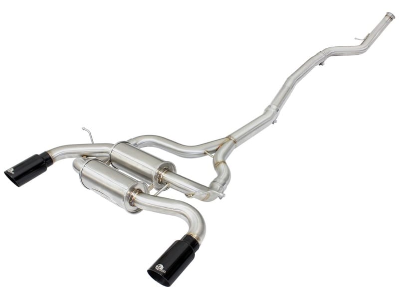 aFe — MACH Force-Xp 2-1/2 IN 304 Stainless Steel Cat-Back Exhaust w/Black Tip