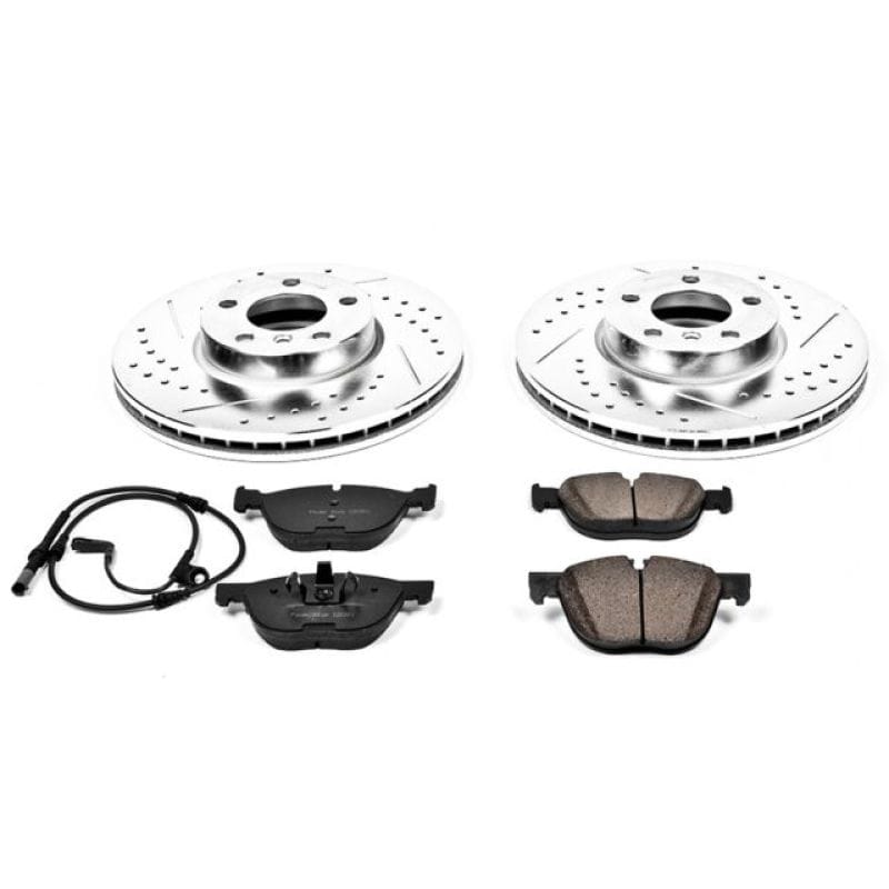 PowerStop — Z23 Daily Driver Carbon-Fiber Ceramic Brake Pad and Drilled & Slotted Rotor Kit