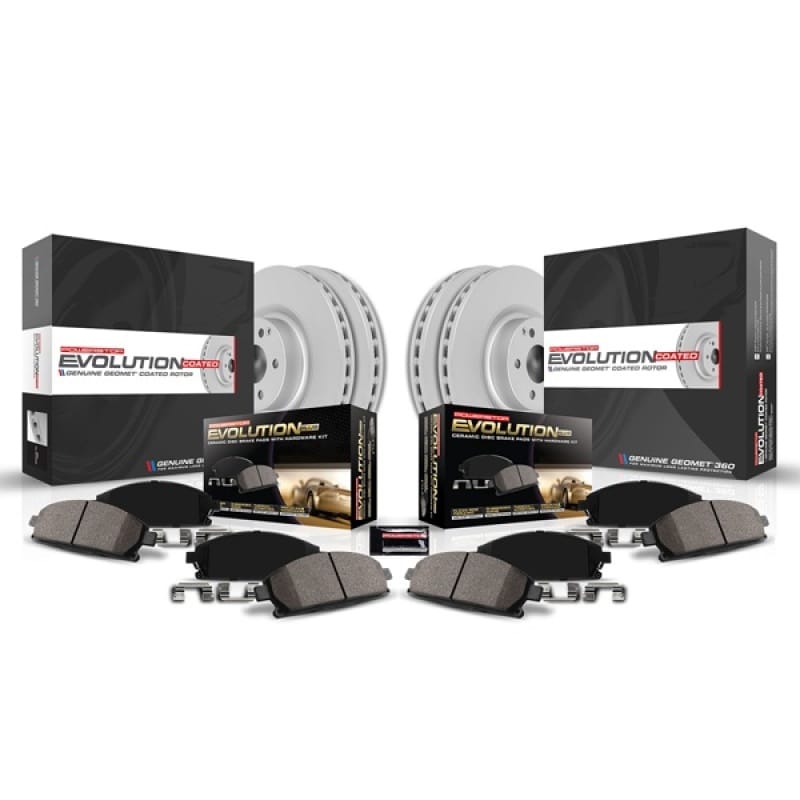PowerStop — Genuine Geomet Coated Rotor and Low-Dust Ceramic Brake Pad Kit