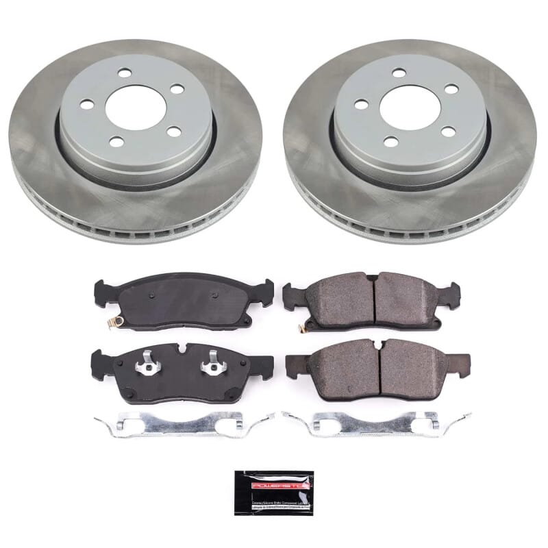 PowerStop — Semi-Coated Rotor and Low-Dust Ceramic Brake Pad Kit